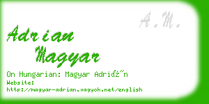adrian magyar business card